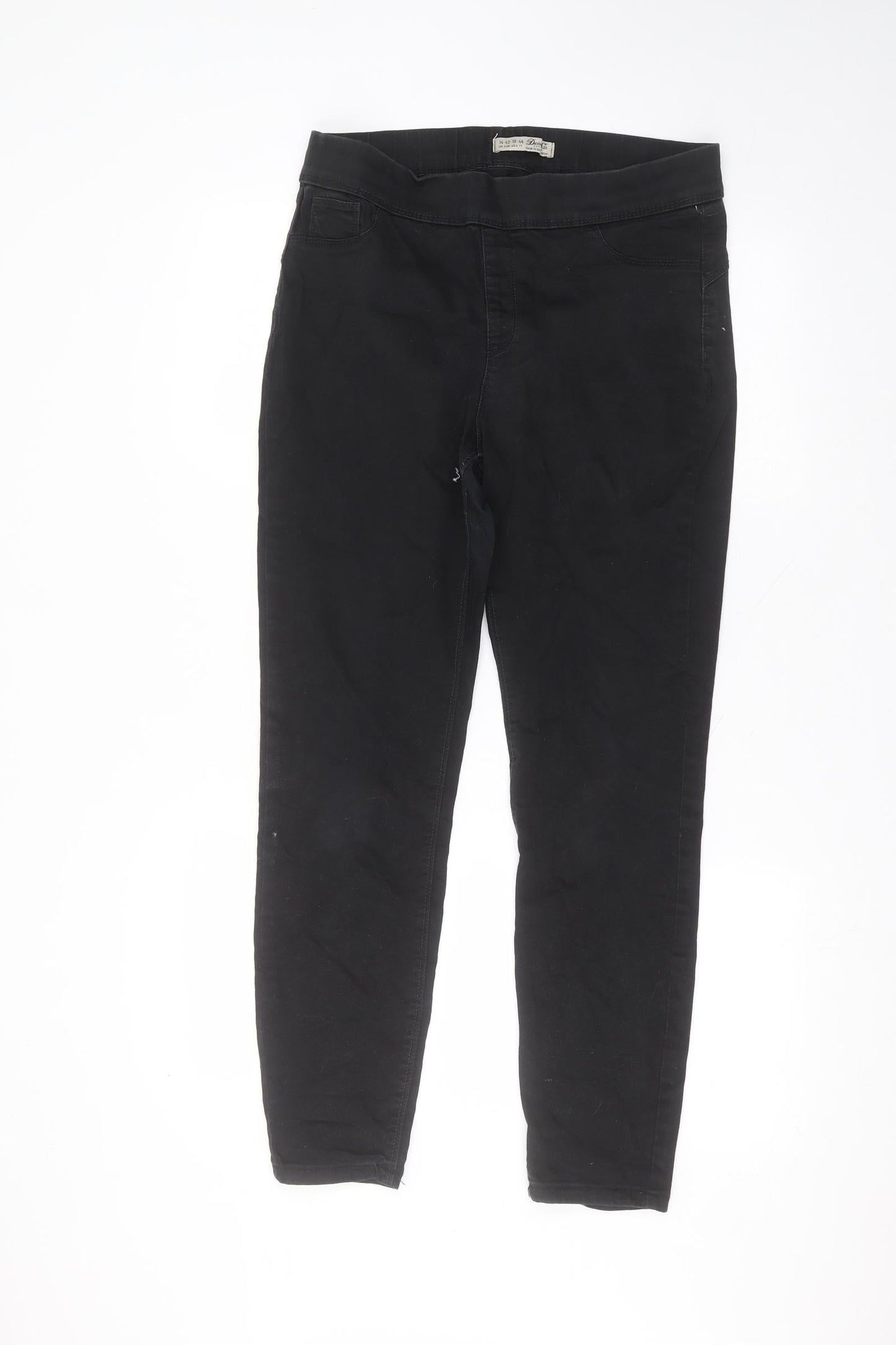 Denim & Co. Womens Black  Cotton Skinny Jeans Size 14 L27 in Regular