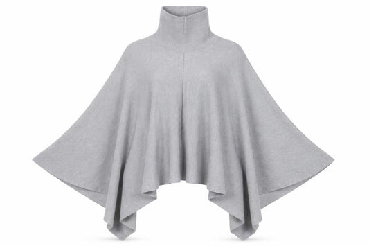 Preworn Womens Grey   Overcoat Poncho One Size