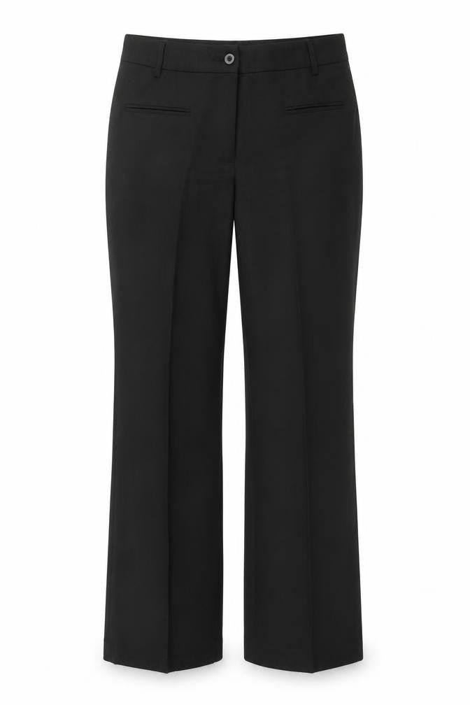TU Womens Black  Polyester Trousers  Size 12 L28 in Regular