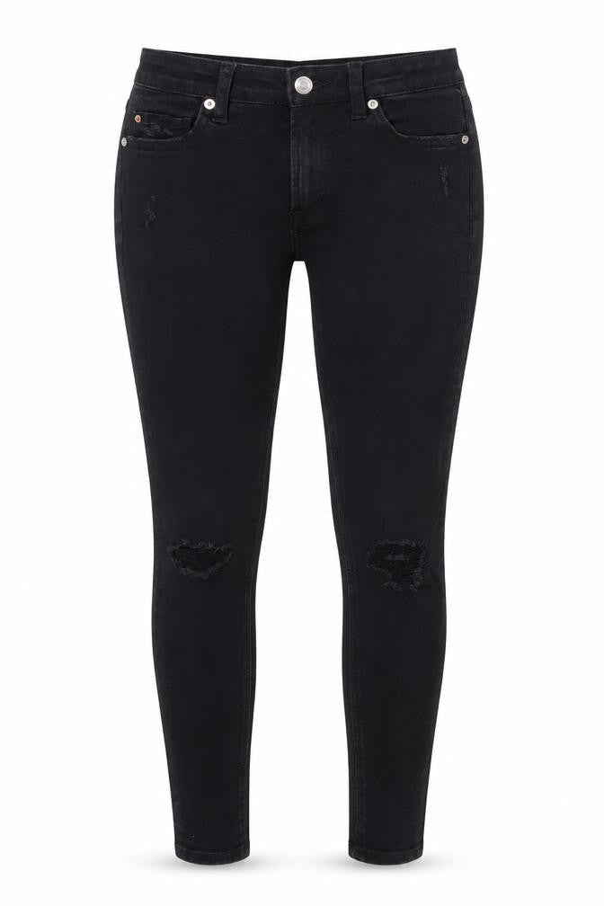 Marks & Spencer Womens Black  Cotton Skinny Jeans Size 6 L28 in Regular