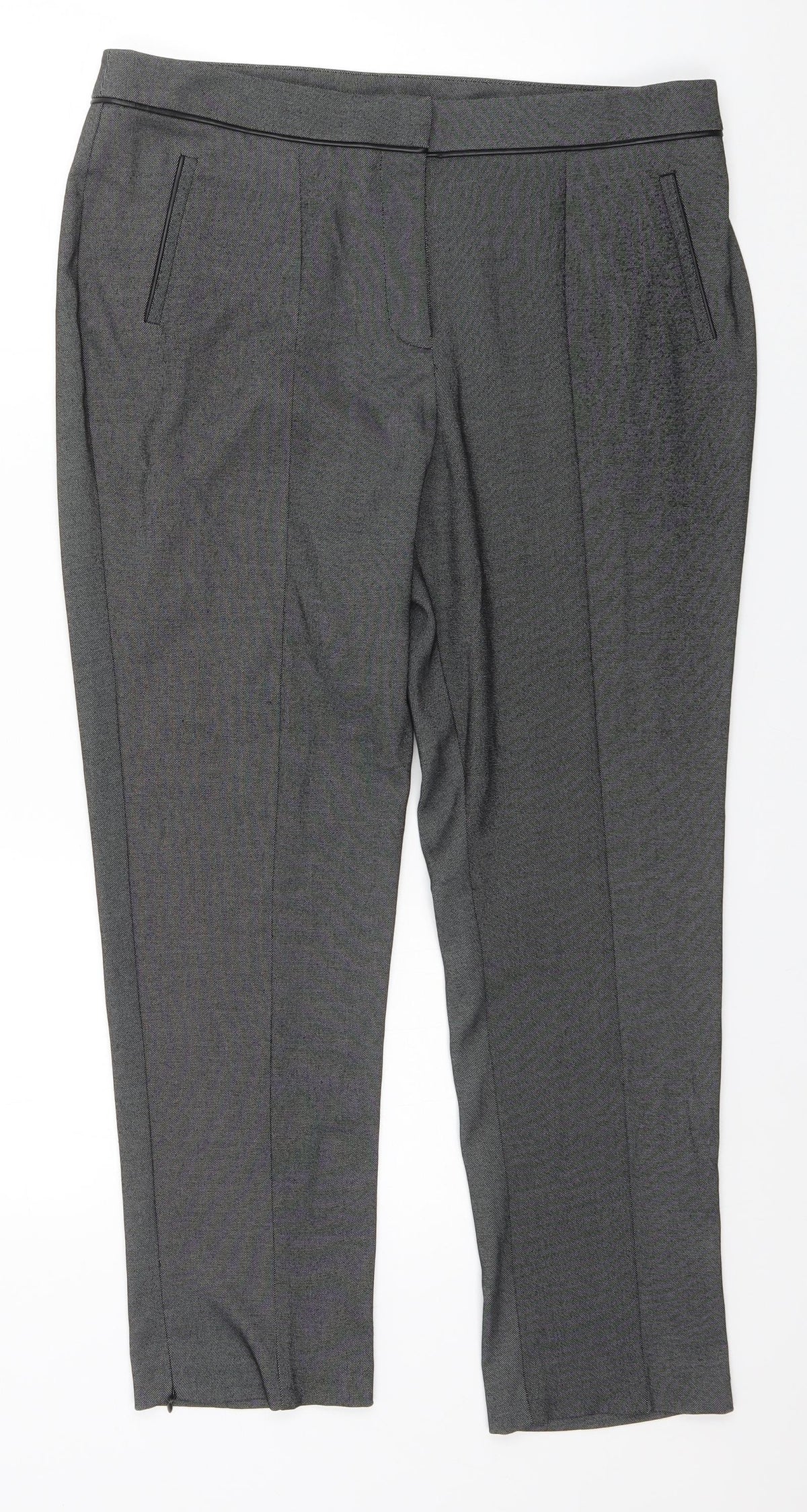 Very Womens Grey  Polyester Trousers  Size 14 L27 in Regular