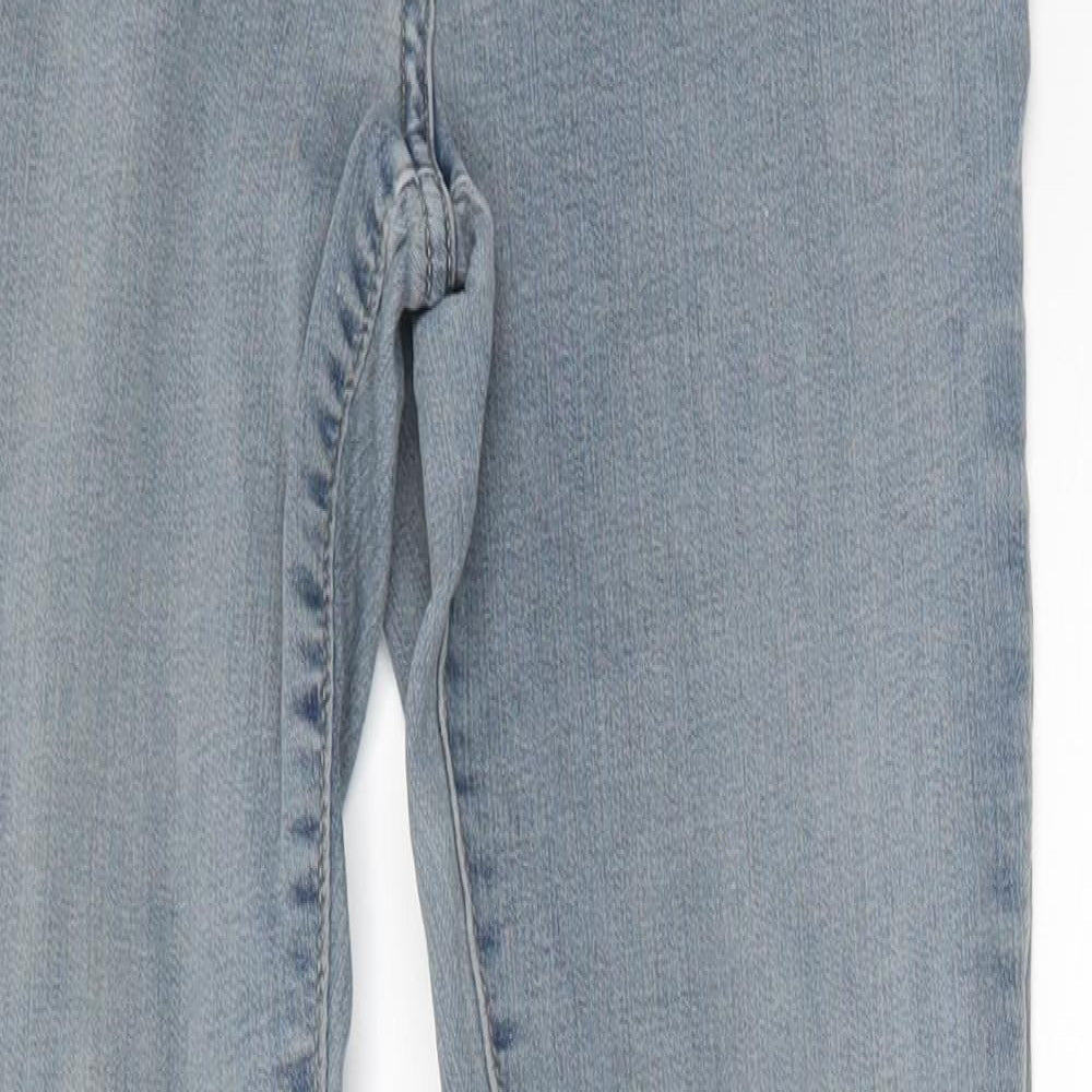 NEXT Womens Blue  Cotton Jegging Trousers Size 12 L29 in Regular Zip