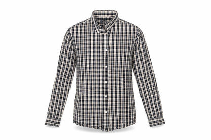 Easy Mens Black Check Cotton  Button-Up Size M Collared Button - Yellow