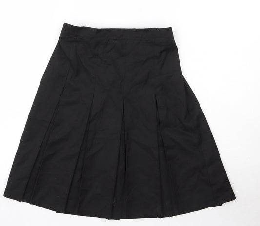 George Girls Black  Polyester A-Line Skirt Size 11-12 Years  Regular  - Elasticated Waist