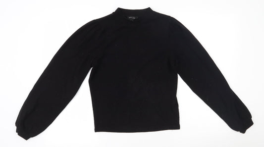 New Look Womens Black High Neck  Polyester Pullover Jumper Size S