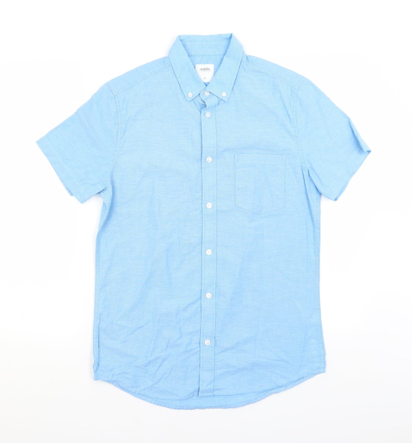 Burton Mens Blue  Cotton  Button-Up Size S Collared