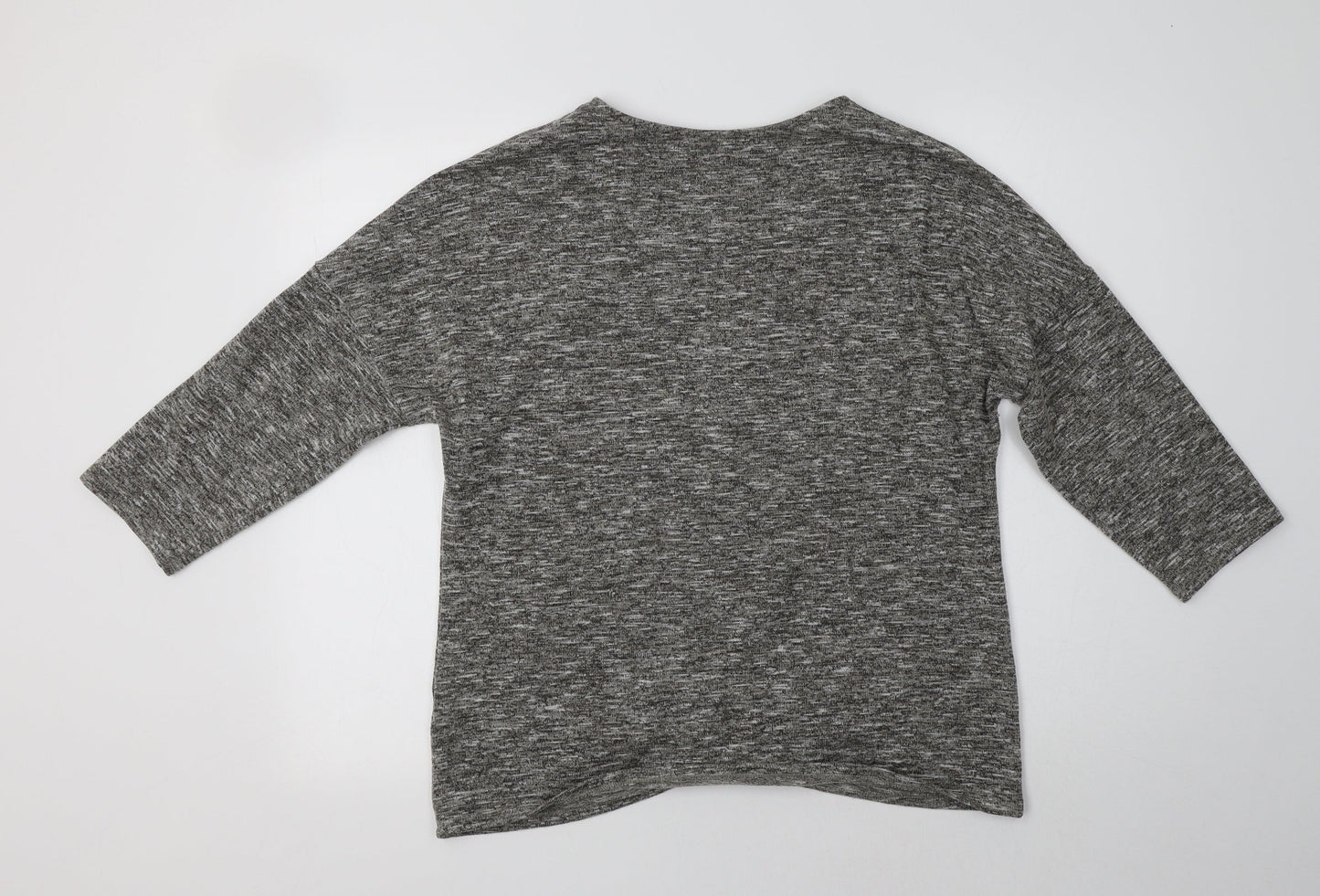 Papaya Womens Grey V-Neck  Polyester Pullover Jumper Size 16