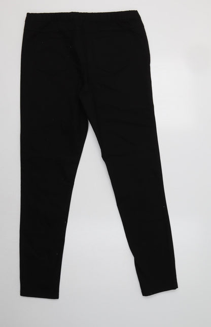 Essentials Womens Black  Cotton Jegging Jeans Size 12 L32 in Regular