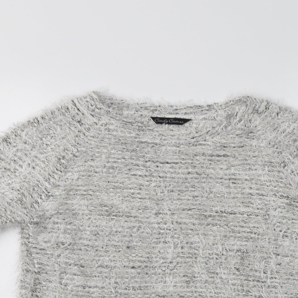 Matalan Girls Grey Crew Neck  Polyester Pullover Jumper Size 12-13 Years