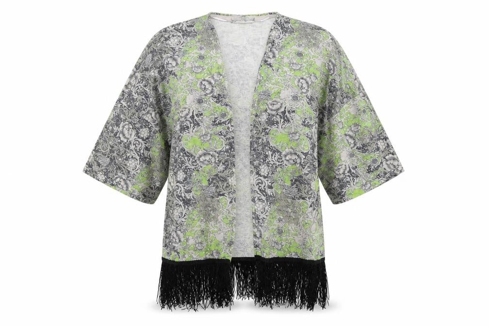 Primark Womens Multicoloured V-Neck Paisley Polyester Cardigan Jumper Size S