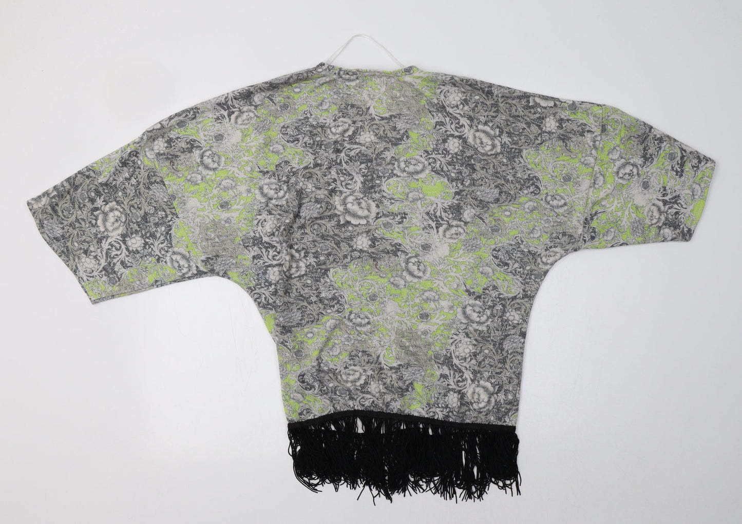Primark Womens Multicoloured V-Neck Paisley Polyester Cardigan Jumper Size S