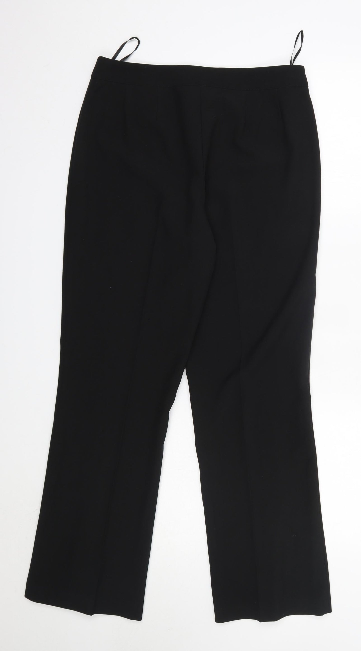 Mia Moda Womens Black  Polyester Dress Pants Trousers Size 10 L29 in Regular