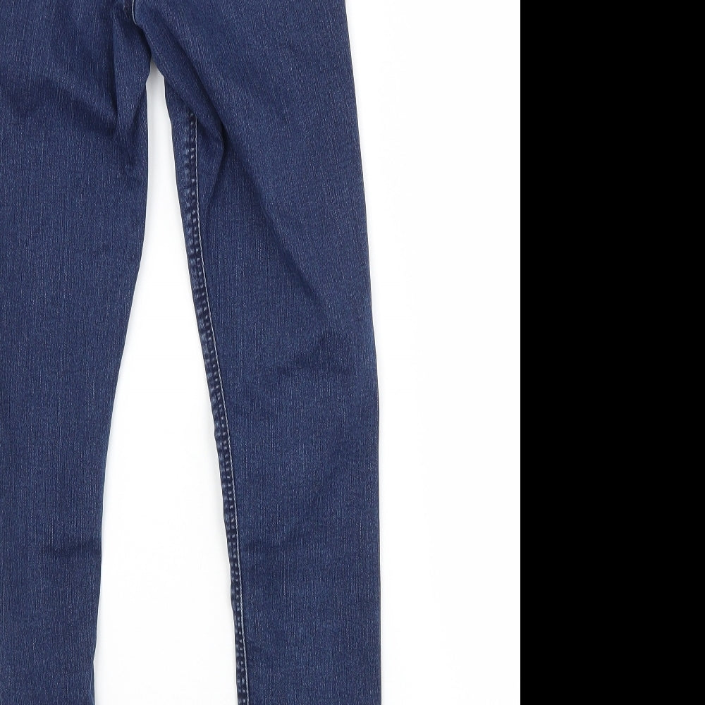Topshop Womens Blue  Cotton Skinny Jeans Size 26 in L30 in Regular