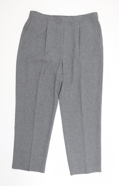 Preloved Bonmarché Womens Grey  Polyester Trousers  Size 20 L29 in Regular - Front
