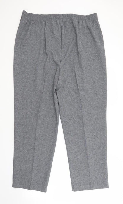 Preloved Bonmarché Womens Grey  Polyester Trousers  Size 20 L29 in Regular - Back