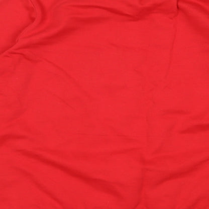 Preloved Pep&Co Womens Red Round Neck  Cotton Pullover Jumper Size M   - Christmas - Label
