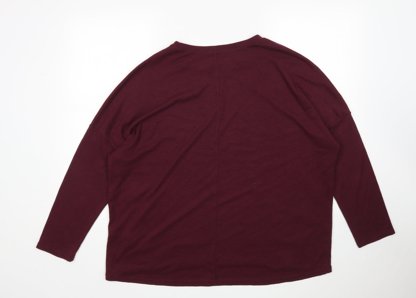 New Look Womens Purple Round Neck  Polyester Pullover Jumper Size 16