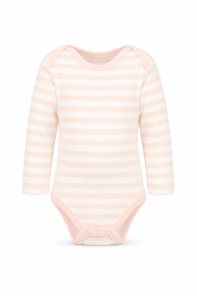 F&F Girls Multicoloured Striped Cotton Leotard One-Piece Size 6-9 Months