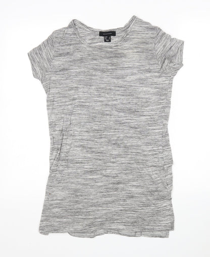 Atmosphere Womens Grey  Viscose Basic T-Shirt Size 8 Round Neck