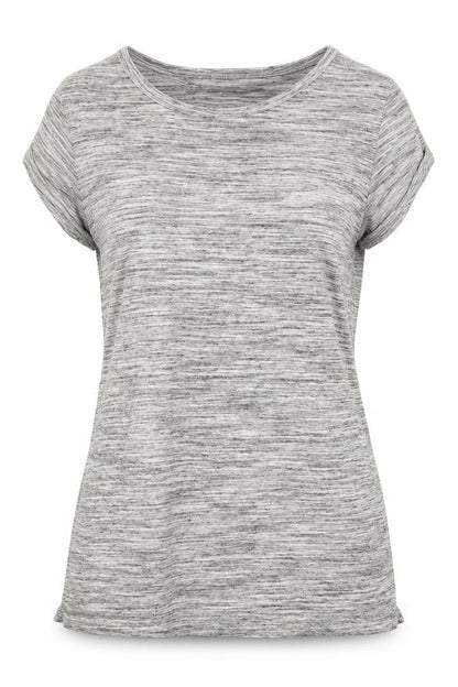 Atmosphere Womens Grey  Viscose Basic T-Shirt Size 8 Round Neck