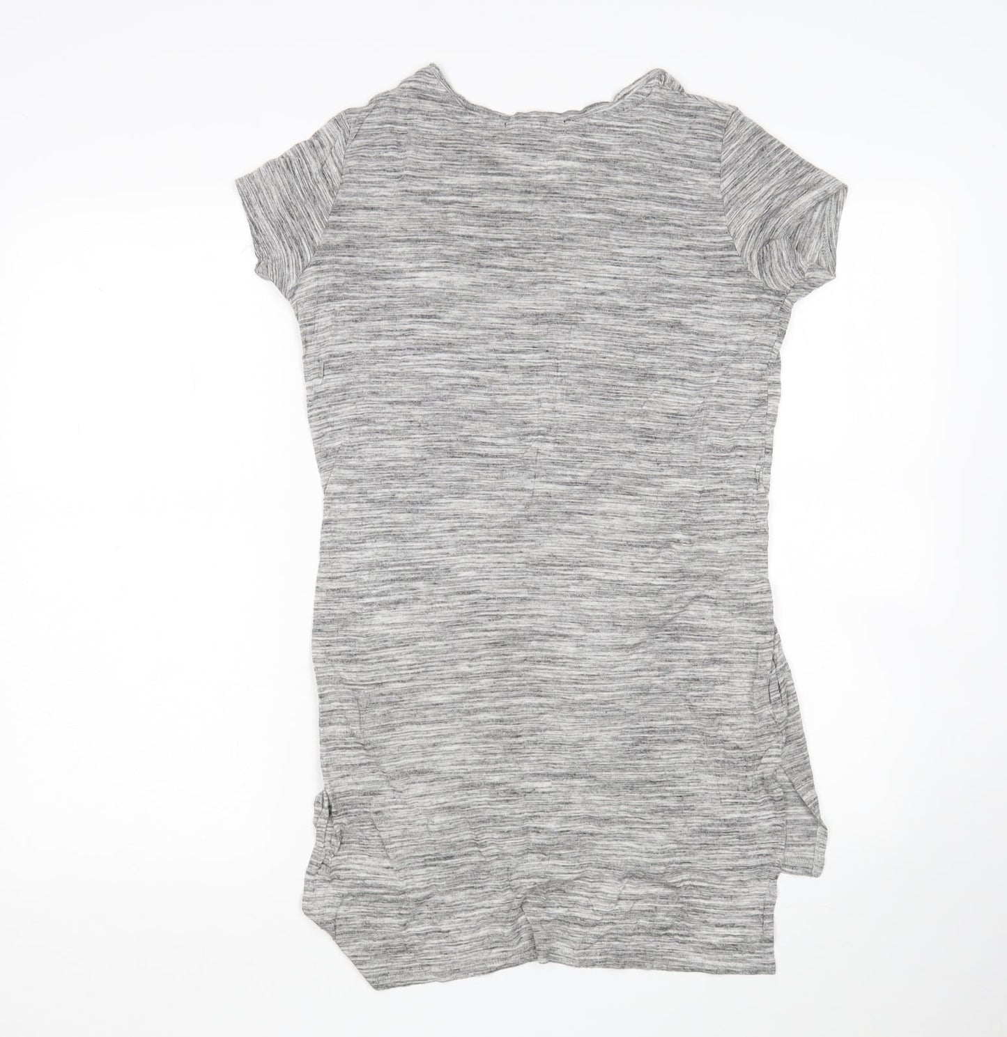 Atmosphere Womens Grey  Viscose Basic T-Shirt Size 8 Round Neck