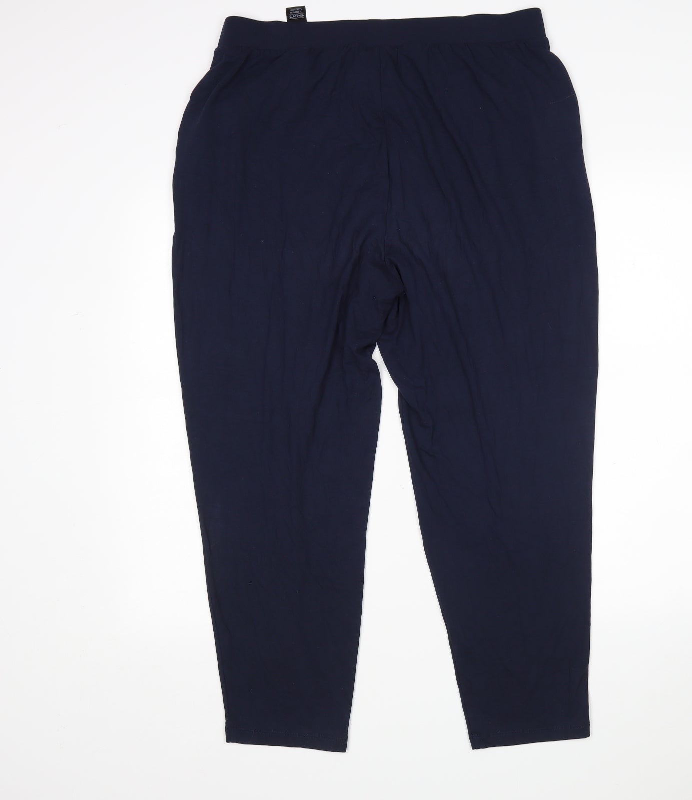 M&S Womens Blue  Viscose Sweatpants Trousers Size 16 L25 in Regular