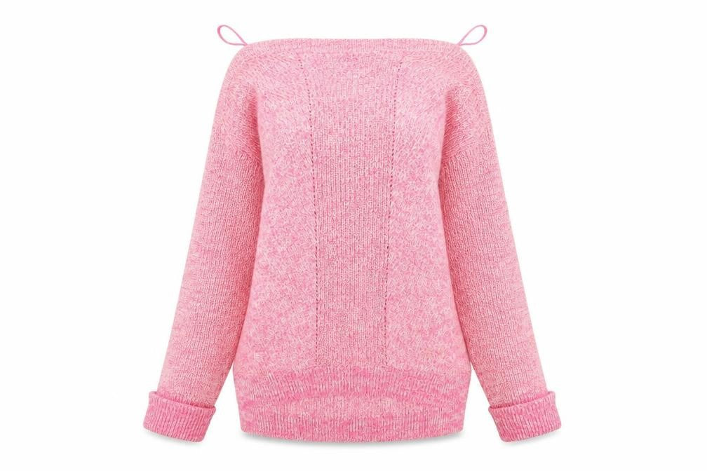 Marks & Spencer Womens Pink Boat Neck  Cotton Pullover Jumper Size M