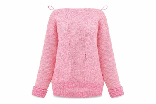 Marks & Spencer Womens Pink Boat Neck  Cotton Pullover Jumper Size M