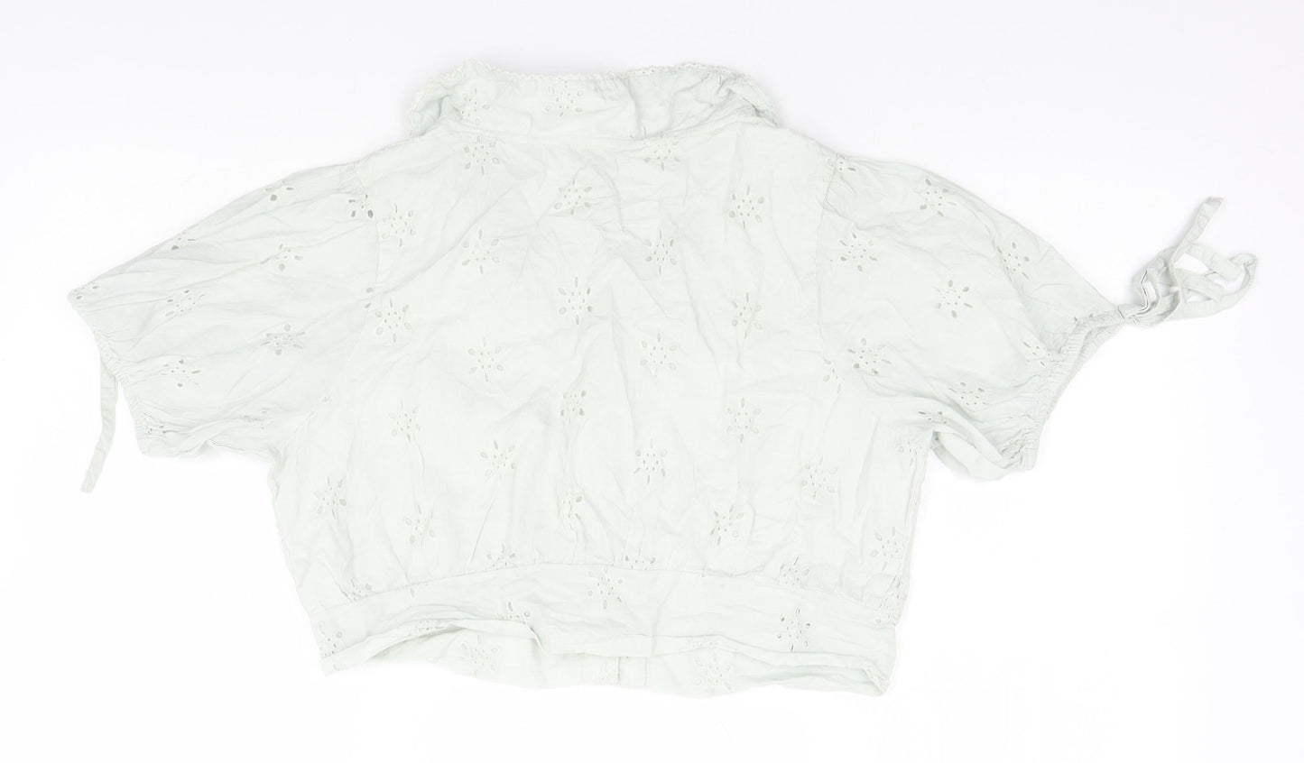 Brave Soul Womens Ivory Collared  Cotton Cardigan Jumper Size M