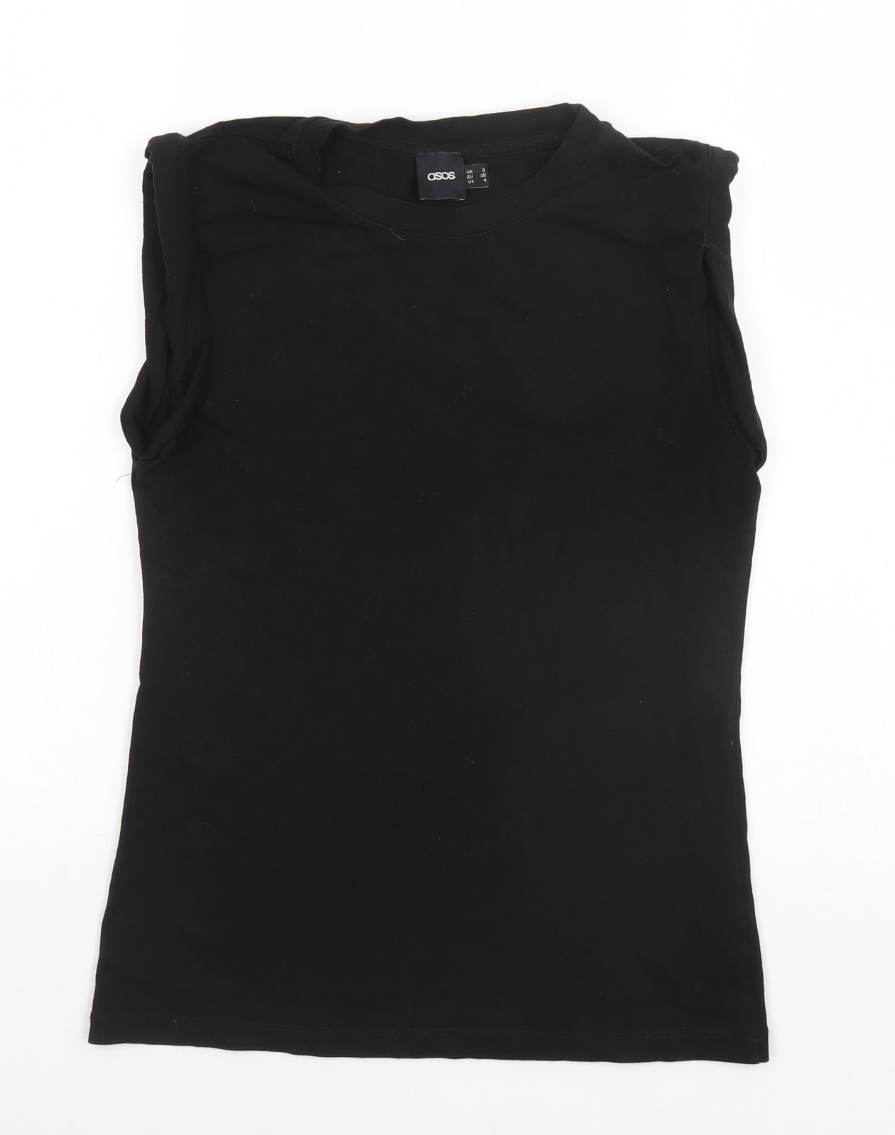 ASOS Womens Black  Modal Basic Tank Size 8 Round Neck