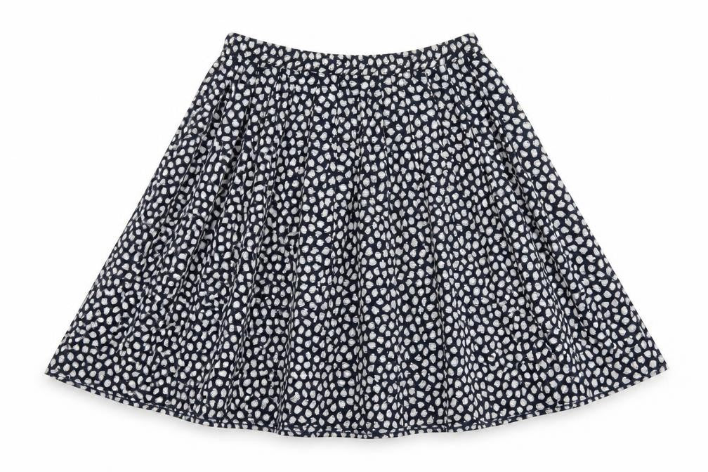 Preworn Womens Blue Floral  A-Line Skirt