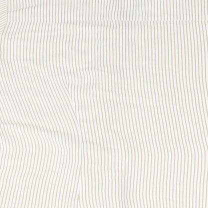 Atmosphere Womens Green Striped Viscose Basic Button-Up Size 20 Collared
