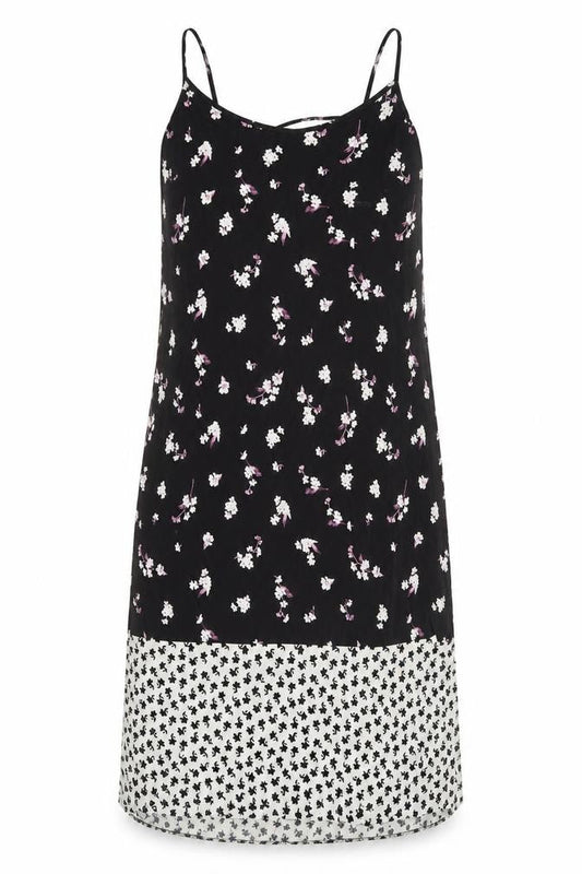 ASOS Womens Black Floral Viscose Pencil Dress  Size 8  Halter
