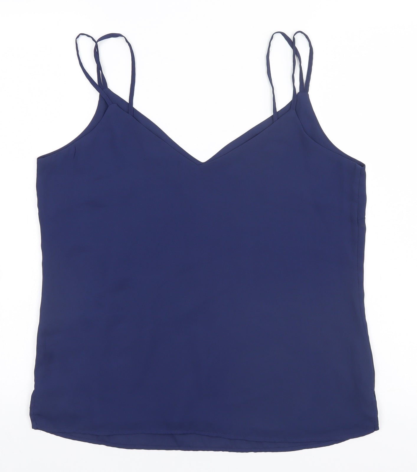 Marks and Spencer Womens Blue  Polyester Basic Tank Size 12 Halter