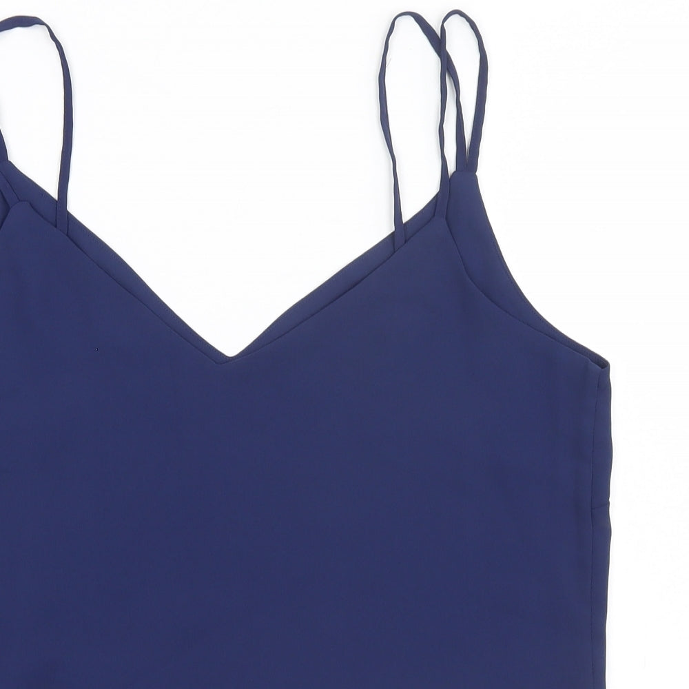 Marks and Spencer Womens Blue  Polyester Basic Tank Size 12 Halter