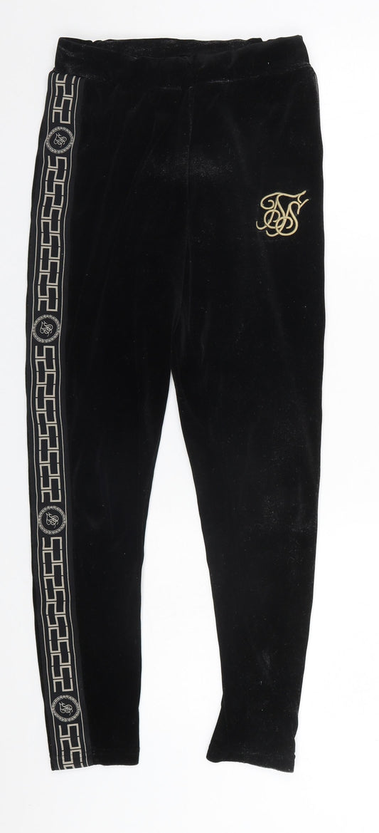 Preworn Womens Black Solid   Lounge Pants Size 10