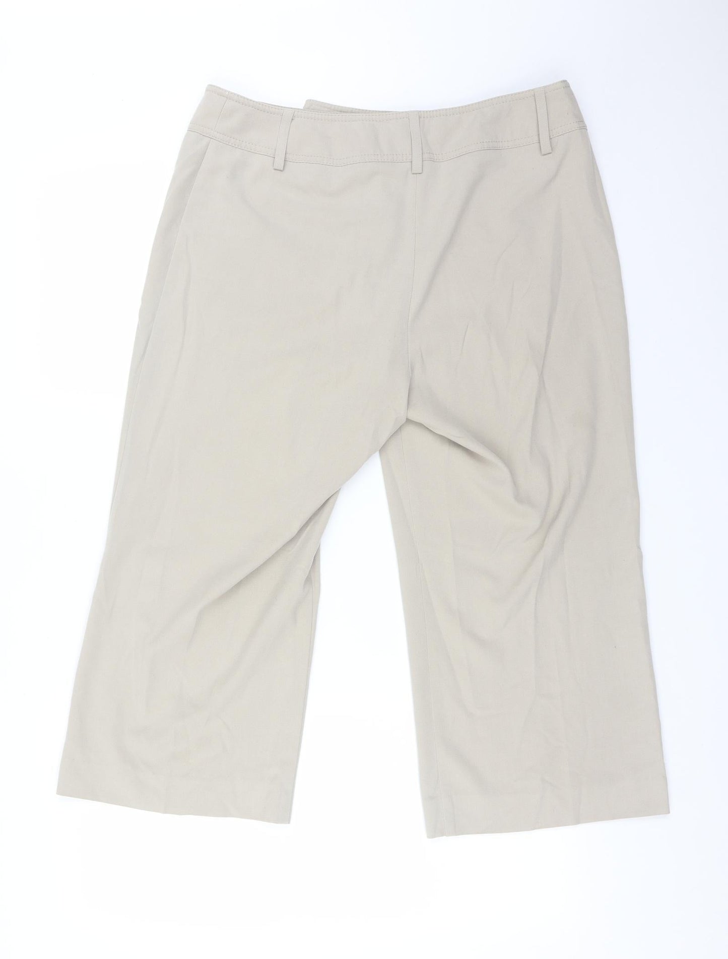 WOOLWORTHS Womens Beige  Polyester Trousers  Size 14 L21 in Regular
