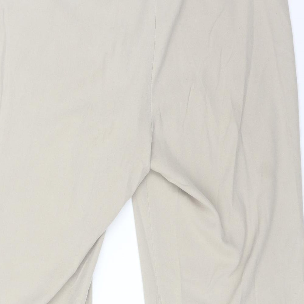 WOOLWORTHS Womens Beige  Polyester Trousers  Size 14 L21 in Regular
