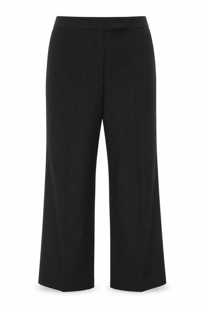 THE DEPARTMENT Womens Black Striped Polyester Dress Pants Trousers Size 18 L31 in Regular