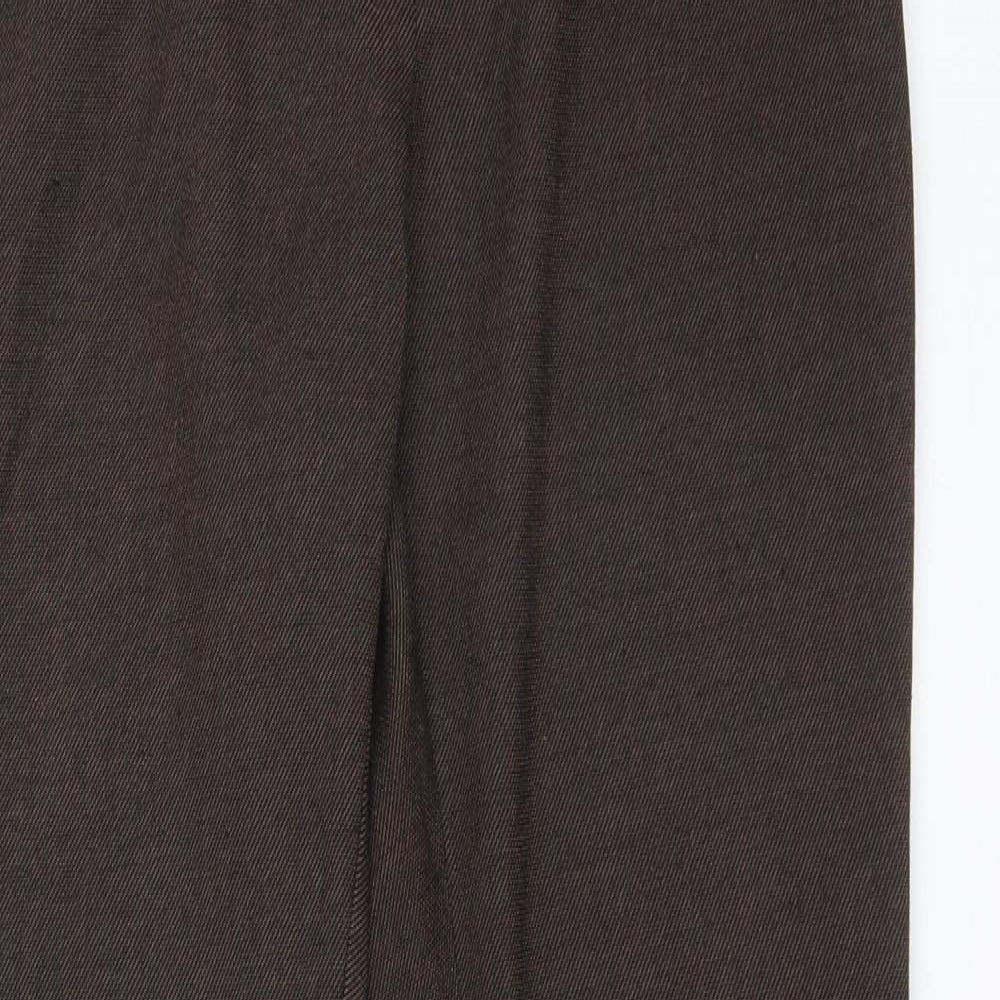 NEXT Womens Brown  Polyester Trousers  Size 8 L28 in Regular