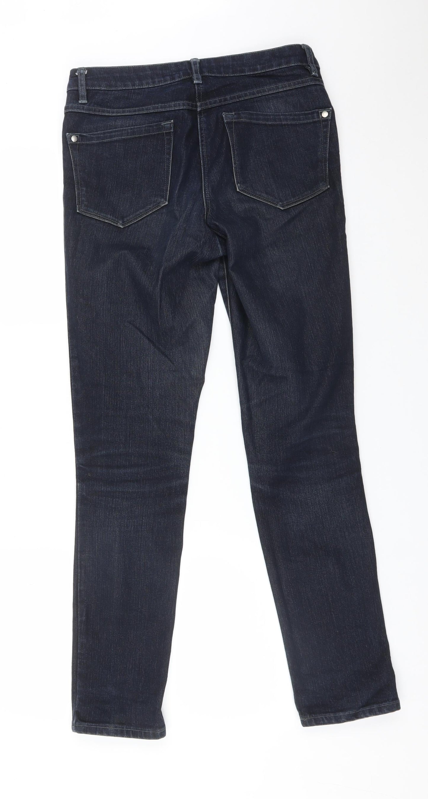 Pure Womens Blue  Cotton Straight Jeans Size 8 L30 in Regular