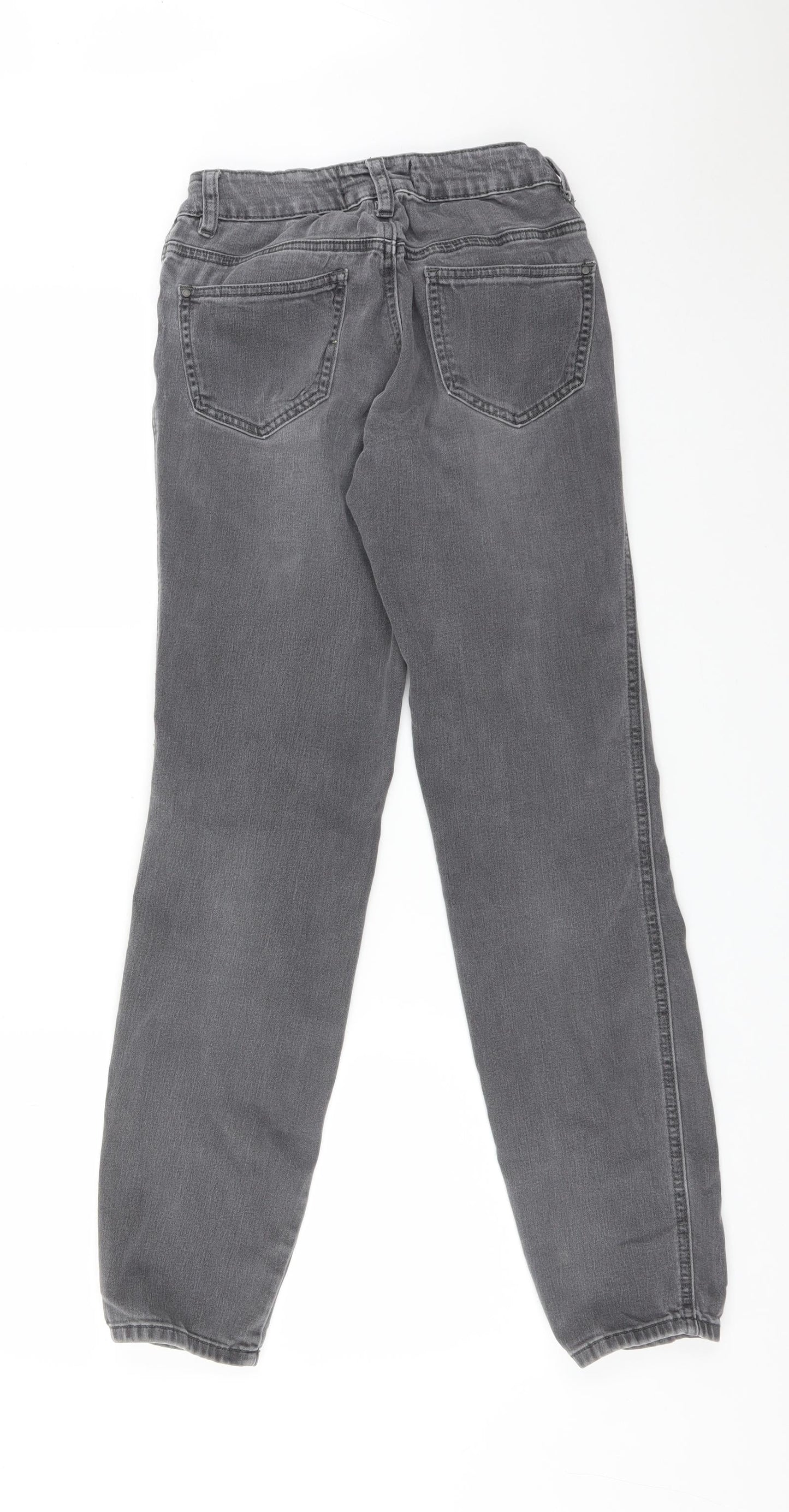 New Look Womens Grey  Cotton Straight Jeans Size 10 L30 in Regular