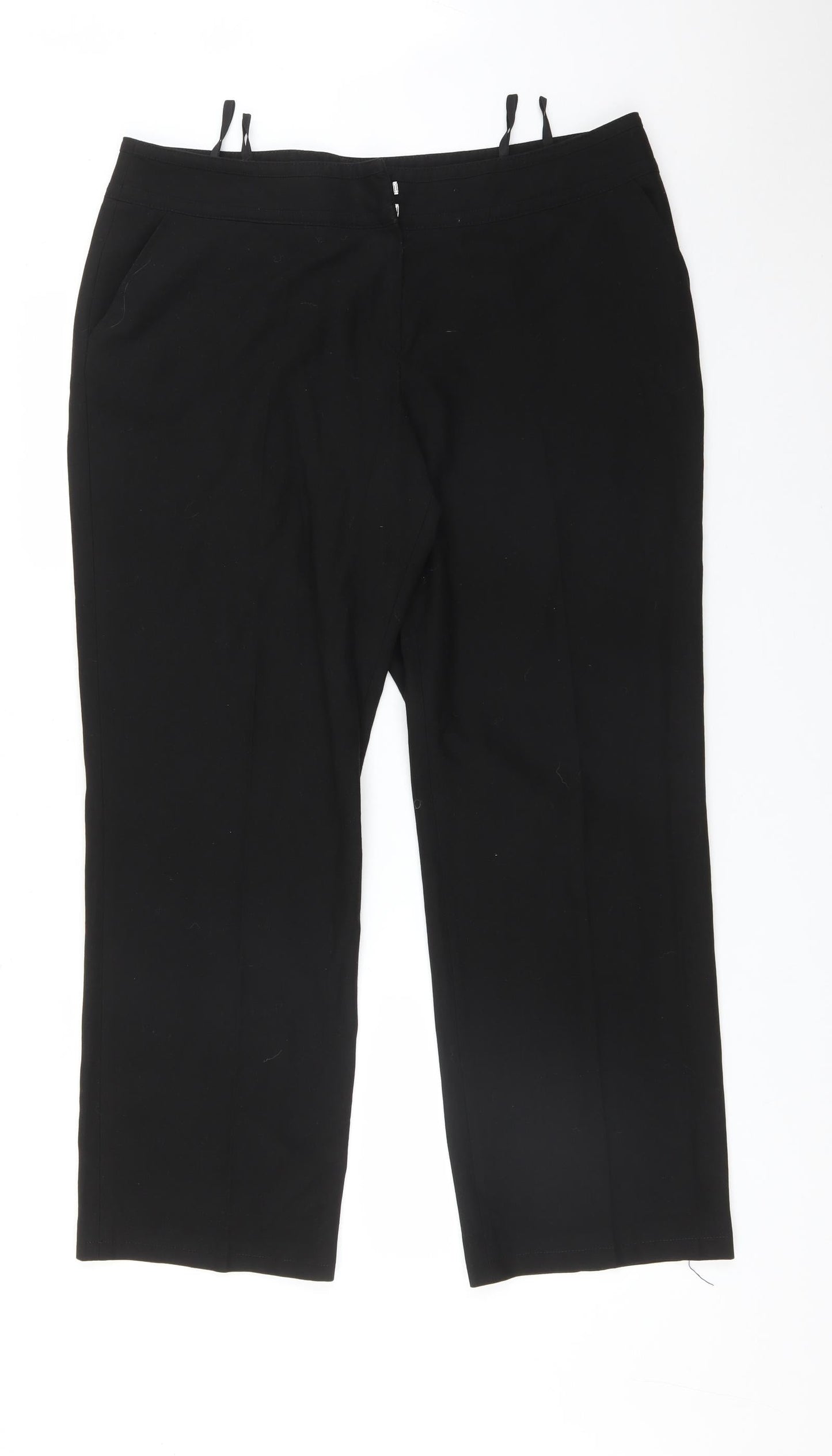 BLANCHELLE Womens Black  Polyester Trousers  Size 18 L29 in Regular