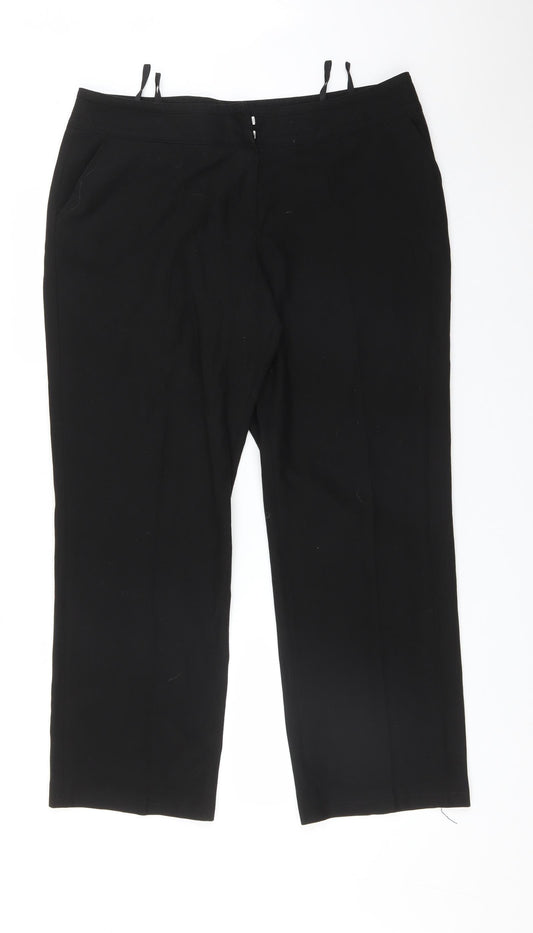 BLANCHELLE Womens Black  Polyester Trousers  Size 18 L29 in Regular