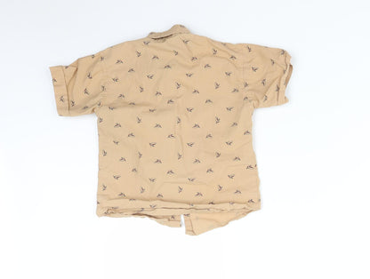 TITANIC Boys Beige Floral  Basic Button-Up Size 4 Years Collared