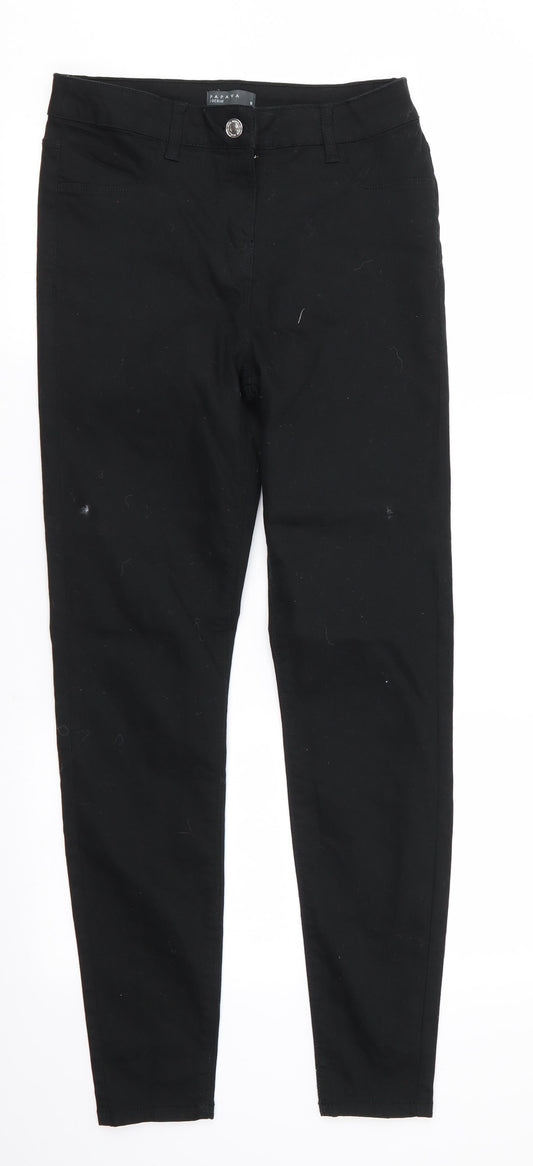 Papaya Denim Womens Black  Cotton Skinny Jeans Size 8 L29 in Regular