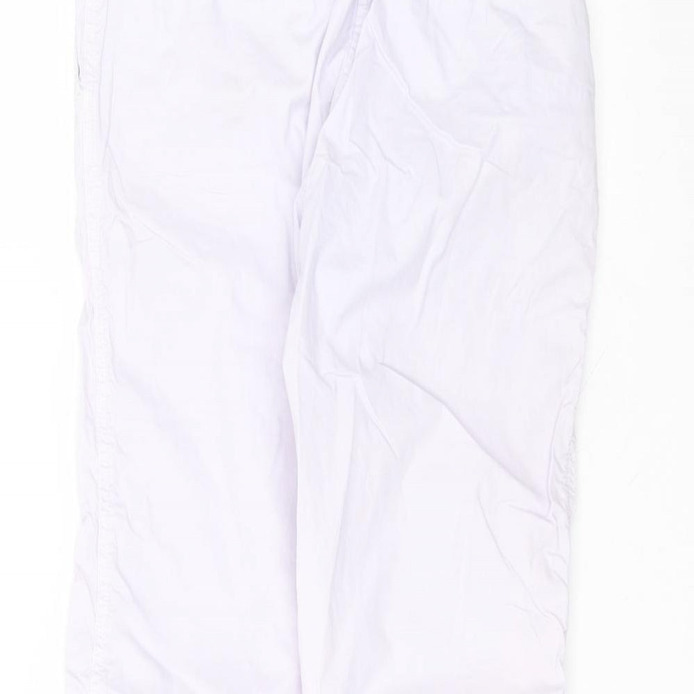 Marks and Spencer Womens Purple  Cotton Trousers  Size 10 L25 in Regular