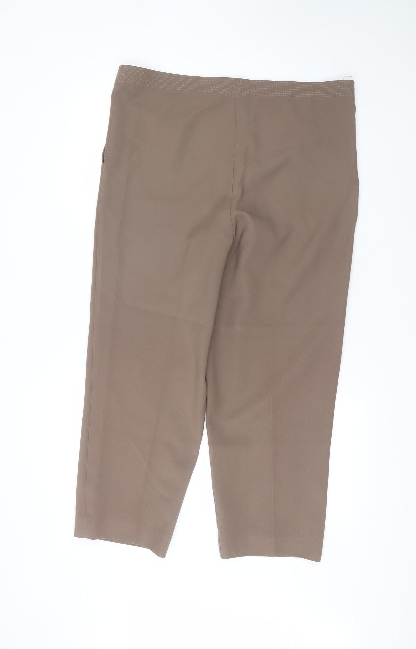 Preworn Womens Brown  Polyester Trousers  Size 38 in L25 in Regular