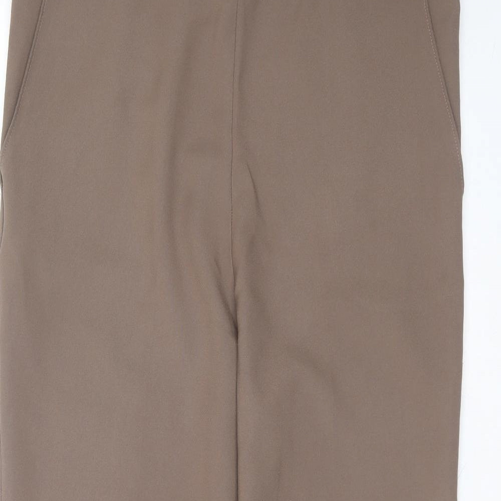 Preworn Womens Brown  Polyester Trousers  Size 38 in L25 in Regular