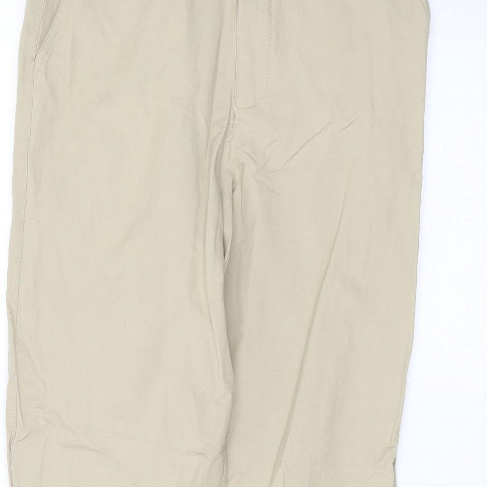 Preworn Womens Beige  Viscose Straight Jeans Size 8 L28 in Regular